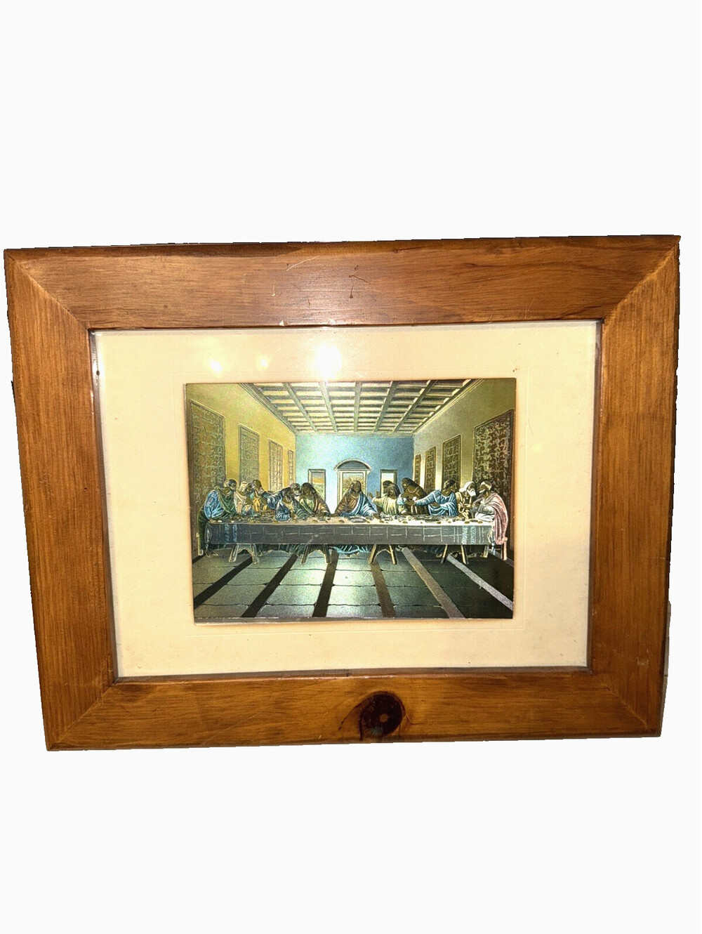 Vintage "The Last Supper" Framed Wall Art, christian print, religious home decor